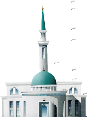 Макет будущего здания мечети Сулейман